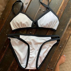 White and Black Bikini
